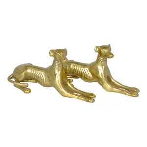Luxury Arts Home Decorative Gold Statue Home Decor metal Animal Figurines Sculptures set of 2 For table home office Decoration