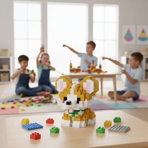 Jouet de construction éducatif en plastique ABS, ensemble de blocs de construction de 50 pièces, compatible avec les blocs de construction LEGO, jouet pour garçon - Product Image 3