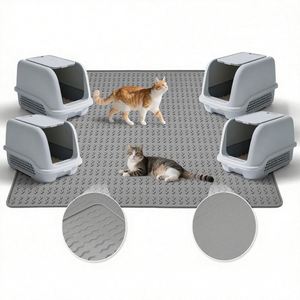 Alfombrilla de silicona extragrande de 47 pulgadas para arenero de gatos XG, protector de suelo impermeable, lavable, tamaño extragrande, venta al por mayor - Product Image 1