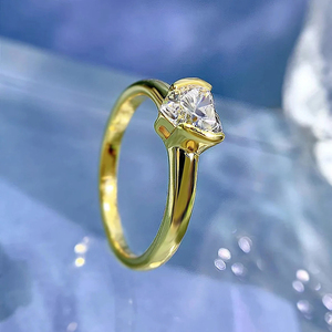 <span class=keywords><strong>Bague</strong></span> de Fiançailles et de <span class=keywords><strong>Mariage</strong></span> LD pour <span class=keywords><strong>Femme</strong></span>, en Laiton Plaqué <span class=keywords><strong>Or</strong></span> Bicolore, Forme Ovale, Ornée de Zircons Cubiques Scintillants, Sertis à Griffes - Product Image 2