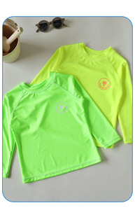Maillot de bain pour garçon à manches longues UPF 50+ personnalisé, vêtements de plage pour l'été, séchage rapide, col rond, maillot de bain pour enfants, Rashies - Product Image 3