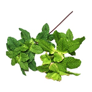40CM Feuilles de Menthe Longues Artificielles de Haute Qualité Branches Soie Vraie Touche Verdure Menthe <span class=keywords><strong>Plante</strong></span> Artificielle Vente en Gros - Product Image 1