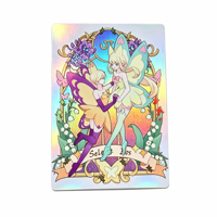 Cartes de jeu de collection personnalisées en gros, holographiques, anime, avec dorure à chaud, estampage laser argenté et gaufrage