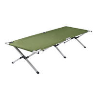 Lit de camping pliable en tissu Oxford en alliage d'aluminium ultra-léger pour l'extérieur, secours d'urgence portable