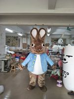Efun MOQ 1 PC Costume de Mascotte Lapin Marron Personnalisé Taille Humaine pour Pâques