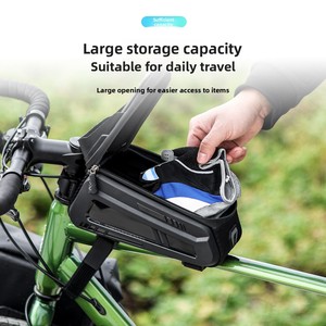 Sacoche de cadre avant pour vélo avec support de téléphone à coque rigide, étui étanche à écran tactile pour <span class=keywords><strong>VTT</strong></span> et vélo de route - Product Image 3