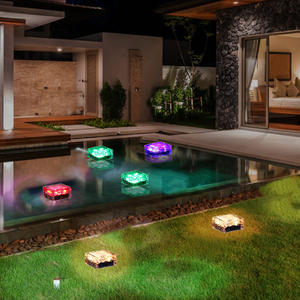 Waterproof IP65 DC LED Outdoor Solar Garden <b>Floor</b> Tile <b>Lamp</b> with ABS and Metal <b>Shade</b> <b>for</b> Courtyard Decoration - Product Image 2