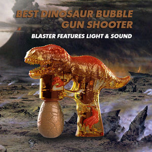 Pistola de Burbujas de Dinosaurio - Lanza Burbujas con Luz y Sonido, Diversión al Aire Libre e Interior - Idea de Regalo, Actividad para Fiestas - Product Image 3