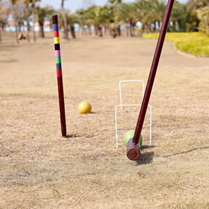 Ensemble de jeu pour pelouse et jardin Ensemble de croquettes pour 8 joueurs avec 35 pouces de luxe Taille réglementaire Maillets en bois de caoutchouc Ensemble de <span class=keywords><strong>croquet</strong></span> pour adultes - Product Image 4