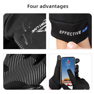Guantes térmicos de invierno Pantalla táctil Mensajes de texto Guantes forrados de lana Guantes cálidos resistentes al agua a prueba de viento para conducir Ciclismo Correr - Product Image 5