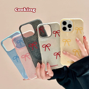 เคสโทรศัพท์แบบโบว์กลิตเตอร์สุดหรูสำหรับ iPhone 16/17 Pro Max, ดีไซน์เรียบหรูสำหรับ iPhone 15/13/14 - Product Image 4