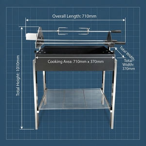 <span class=keywords><strong>Barbecue</strong></span> à charbon de bois automatique traditionnel Foukou en acier inoxydable pour traiteur, idéal pour l'extérieur - Vente en gros - Product Image 2