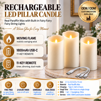 Bougies LED en forme de pilier à flamme 3D, sans flamme, alimentées par USB, télécommandées, sûres pour les enfants, ambiance maison, Pâques, Nouvel An