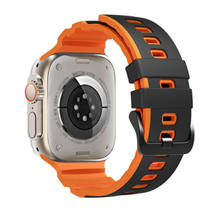 Correa de Silicona de Repuesto Resistente de Dos Tonos Personalizada para IWatch 49/46/45/44/42mm - Product Image 4