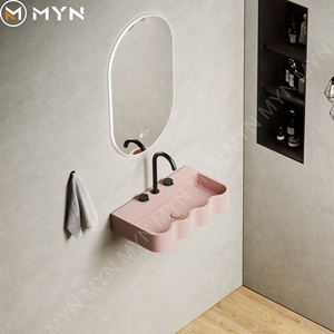 Lavabo mural en céramique de petite taille personnalisé pour salle de bain - Product Image 3