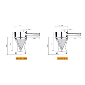 Distributeur et mélangeur de pâte à crêpes et gaufres portable en acier inoxydable pour la pâtisserie - Product Image 3