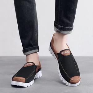 أحذية رجالية خفيفة الوزن ومضادة للانزلاق بتصميم عصري، أحذية قماشية مسطحة ومريحة للمشي اليومي للرجال - Product Image 6