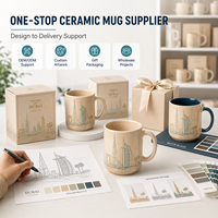 Mug souvenir anti-fuite en porcelaine fine de Dubaï, Émirats arabes unis, Burj Khalifa, avec cuillère, motif skyline, compatible micro-ondes et lave-vaisselle, thème monument