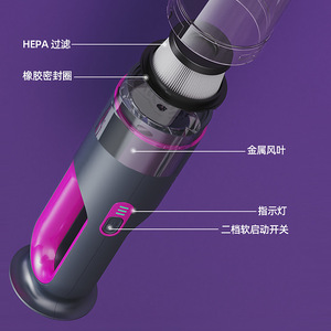 เครื่องดูดฝุ่นไร้สาย OEM รุ่น MH-02 ใช้พลังงานแบตเตอรี่ แรงดูด 55000Pa หัวแปรงปัดพื้น 2-in-1 สำหรับใช้ในบ้าน - Product Image 2