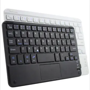 新款通用小白电脑彩色无线键盘手机带触摸板