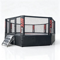 ORIFLOW Jaula Elevada Profesional para Competición de MMA de 20*20 Pies, Plataforma de Gimnasio, Jaula Octagonal UFC