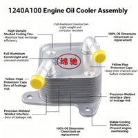 Nouvel ensemble de refroidisseur d'huile moteur entièrement en aluminium 1240A100 à haute efficacité de dissipation thermique pour système moteur diesel de SUV