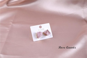 B2221 petites <span class=keywords><strong>boucles</strong></span> <span class=keywords><strong>d</strong></span>'<span class=keywords><strong>oreilles</strong></span> à quartz simples en cristal, clous <span class=keywords><strong>d</strong></span>'<span class=keywords><strong>oreilles</strong></span> en pierre brute, bijoux en pierres précieuses pour femmes - Product Image 5