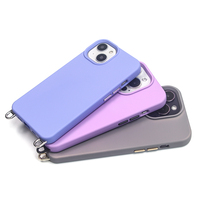 Coque de Téléphone TPU PC et Alliage d'Aluminium avec Cordon et Bandoulière, Étui Housse pour Portable avec Lanière Tour de Cou