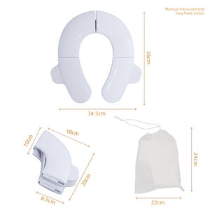 Penutup Toilet lipat bayi multifungsi, penutup kursi Toilet dan tempat duduk anak, mudah dibawa, latihan Toilet plastik PP - Product Image 6