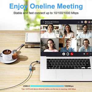 Cantell 2 trong 1 Card mạng USB3.0 bên ngoài cáp mạng để RJ45 giao diện 1000Mbps trò chơi Card mạng <span class=keywords><strong>Gigabit</strong></span> trình điều khiển miễn phí - Product Image 3