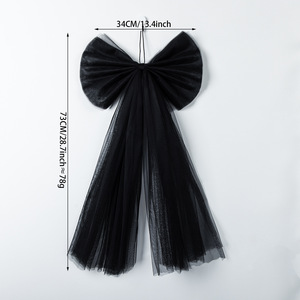Đồ trang trí đỉnh cây thông Giáng sinh chất lượng cao, nơ organza lớn, vòng hoa Giáng sinh trong nhà, trang trí lò sưởi, tiệc lễ hội - Product Image 6