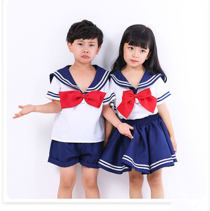 Nouvelle école bébé fille primaire école japonaise basique fermeture éclair <span class=keywords><strong>marin</strong></span> JK uniforme porter Costume chemises école fille jupe courte - Product Image 3
