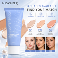 En stock, 3 teintes, fond de teint liquide pour le visage, imperméable, éclat naturel, hydratant, longue tenue, prix de gros, approvisionnement en vrac