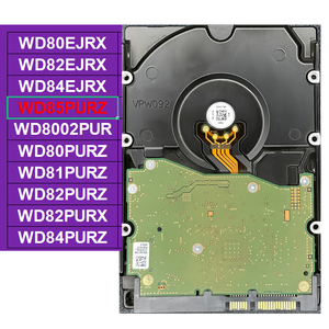 Disque dur de surveillance WD85PURZ violet 8 To SATA 6 Gb/s 5640 tr/min 256 Mo de cache 3,5 pouces AllFrame pour système de caméra de sécurité NVR DVR 24/7 - Product Image 1