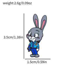 Broche en métal Zootopia Judy <span class=keywords><strong>Nick</strong></span>, motif dessin animé mignon, de haute qualité, accessoires de mode pour sacs à main et vêtements, épingles en gros - Product Image 5