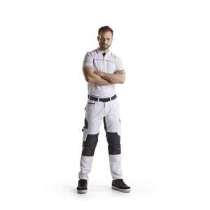 BLAKLADER - 338910501098S <b>Polo</b> shirt <b>White</b>/Dark grey - EAN 7330509662656 WORK T-SHIRTS AND <b>POLO</b> SHIRTS - Product Image 3