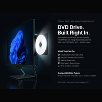 PC Todo en Uno OEM con Unidad de DVD, 21.5/23.8 Pulgadas, Intel Core I3/I5, Windows 11, Táctil, Restauración Automática, para Escuela y Formación