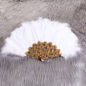 Éventail à plumes vintage coloré et léger pour la décoration de scène, la photographie et les fêtes nuptiales - Product Image 2