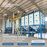Silo modulaire anti-pontage en acier inoxydable pour système de traitement par dosage de poudres (aliments pour animaux, produits pharmaceutiques, céréales)