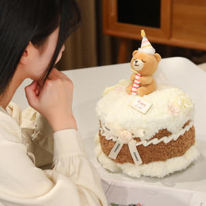 ตุ๊กตาหมีเค้กสุดสร้างสรรค์ หมอนนุ่ม ของขวัญวันเกิด ตุ๊กตาสัตว์น่ารัก - Product Image 1