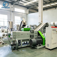 Machine de recyclage automatique Horserider pour l'ouverture de balles de film PE/PP, avec pompe de pressage, déshydratation et séchage, équipée d'un moteur et d'une boîte de vitesses