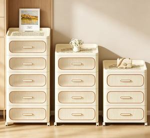 Meuble de rangement multi-niveaux à tiroirs transparents, en <span class=keywords><strong>plastique</strong></span> anti-poussière, pour chambre à coucher, organisateur de vêtements et articles divers - Product Image 1