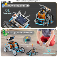 12 En 1 DIY ensamblar juguete educativo de vehículo de deformación de robot alimentado por energía solar para niños