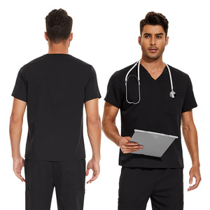 Ensemble <span class=keywords><strong>de</strong></span> blouses unisexe grande taille, taille européenne, en polyester et élasthanne, tissu dobby, uniforme pour hôpital, salon <span class=keywords><strong>de</strong></span> beauté, <span class=keywords><strong>soignant</strong></span> - Product Image 2