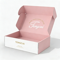 Boîtes d'expédition rose vif personnalisées avec impression et gaufrage pour crème visage, emballage en carton ondulé recyclable, logo personnalisé, étiquette propre