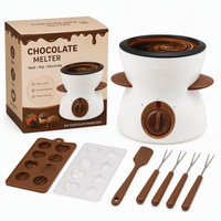 Meilleure Vente : Pot à Chocolat Électrique Antiadhésif 350ml pour Fondue DIY, Cadeau Idéal pour Fêtes et Confiseries