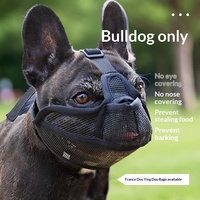 Muselière respirante pour chien, anti-morsure, anti-ramassage de débris, anti-aboiement, protection buccale spécialement conçue pour le bouledogue français
