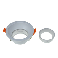 Spot lumineux en plastique PC rond, lampe MR16 encastrée, anti-éblouissement, plafonnier LED, luminaire encastré GU10