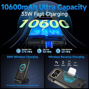 สมาร์ทโฟน Ulefone Armor 27 รุ่นทนทาน 24GB 256GB แบตเตอรี่ 10600mAh หน้าจอ 6.78 นิ้ว 120Hz ระบบปฏิบัติการ Android 14 ปลดล็อคแล้ว รองรับ 4G - Product Image 3