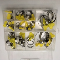 Kit d'assortiment de colliers de serrage américains en acier inoxydable 304, colliers à vis sans fin pour conduites de carburant, plomberie et réparation automobile